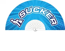 Sucker dekorativna lepeza 64 cm plava, moderan zidni ukras