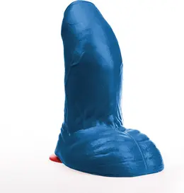 Buri XL Blue Curved Model PVC Intimate Machine with Suction Base 27cm