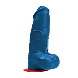Fuck & Fist Freyr XL plavi dildo sa vakuum postoljem 21 cm PVC