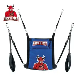 Fuck & Fist platneni set ljuljaške za fisting plavo crni 60x107cm