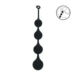 Levelz Silicone Waterdrop XXL 60mm Black fleksibilne analne kuglice za trening