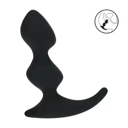 LEVELZ Full Double Ripple silikonski model za prostatu crni, ergonomski dizajn