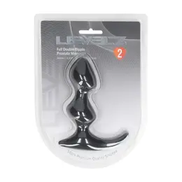 LEVELZ Full Double Ripple silikonski model za prostatu crni, ergonomski dizajn