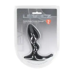 LEVELZ Double Ripple silikonski model za prostatu u crnoj boji sa fleksibilnim anatomskim dizajnom
