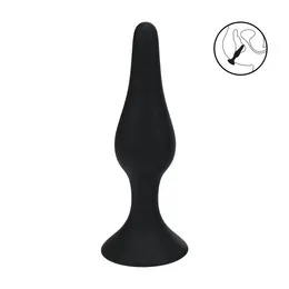 LEVELZ Slim silikonski analni čep XL crni, precizno oblikovan konusni model
