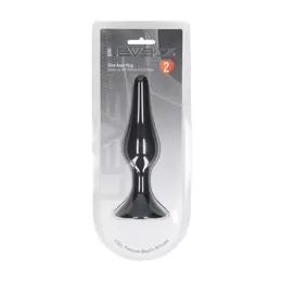 LEVELZ Slim silikonski analni čep XL crni, precizno oblikovan konusni model