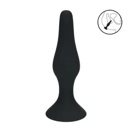 LEVELZ Slim Silicone Plug L Black sa precizno suženim dizajnom