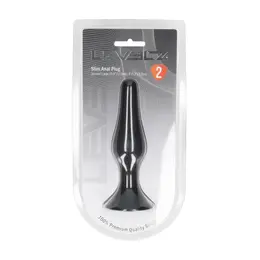 LEVELZ Slim Silicone Plug L Black sa precizno suženim dizajnom