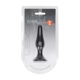LEVELZ Slim Silicone Plug S Black - Compact Flexible Model