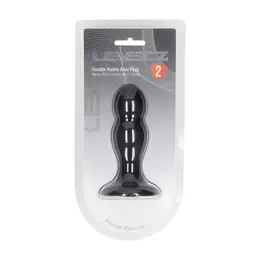 LEVELZ Double Rattle Liquid Silicone Plug M Black, Motion Response System
