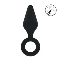 Lovelife LEVELZ silikonski čep L crni sa ergonomskom prstenastom drškom