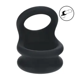 LEVELZ Wide Double O Silicone Support Ring L Crni - Dvostruki Sistem