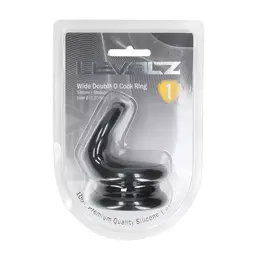LEVELZ Wide Double O Silicone Dual-Loop Ring M Black - Enhanced Support