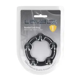 LEVELZ silikonski prsten za podršku L 45mm u crnoj boji sa reljefnom strukturom i anatomskim dizajnom