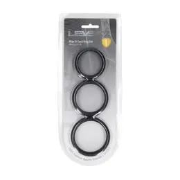 LEVELZ Wide O set silikonskih prstenova L/XL/XXL crni, sistem od 3 veličine