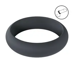 LEVELZ Wide O silikonski intimni prsten L 42mm crni udobno prianjanje