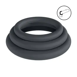 LEVELZ Classic Silicone Ring Set XS/S/M Black - 3 Sizes Adjustable
