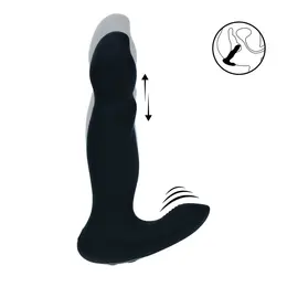 LEVELZ Prostate Pro Black silikonski masažer sa funkcijom potiskivanja i vibracije