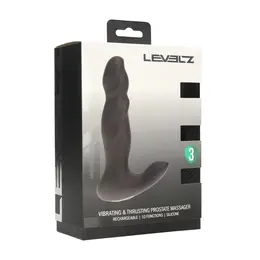 LEVELZ Prostate Pro Black silikonski masažer sa funkcijom potiskivanja i vibracije