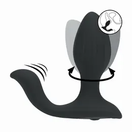 LEVELZ Plug ilicious 2 Black rotirajući silikonski plug sa stimulatorom sa kuglicama