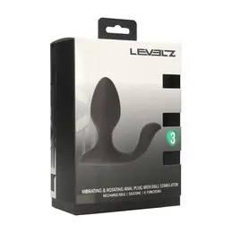 LEVELZ Plug ilicious 2 Black rotirajući silikonski plug sa stimulatorom sa kuglicama