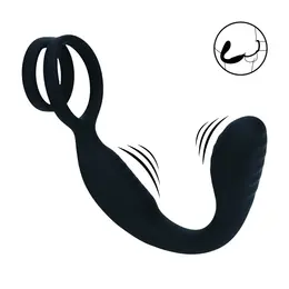 LEVELZ Men Vibration Prostate Model with Dual Support Ring Black