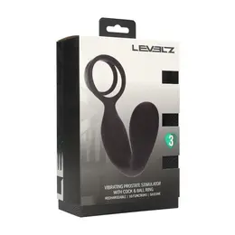 LEVELZ Men Vibration Prostate Model with Dual Support Ring Black