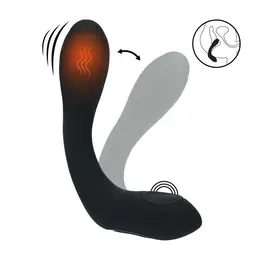 LEVELZ savitljivi silikonski stimulator prostate crni, sa funkcijom grejanja i tapkanja