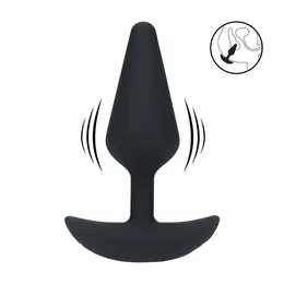 LEVELZ Classic silikonski vibrirajući čep M crni sa punjivom baterijom i hipoalergijskim svojstvima