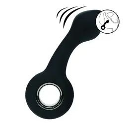 LEVELZ plicity vibrirajući silikonski stimulator prostate sa prstenom, crni, punjivi