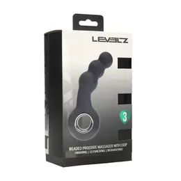 LEVELZ silikonski intimni masažer sa kuglicama i prstenom crni punjivi