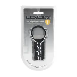 LEVELZ silikonski prsten sa rebrastom navlakom u crnoj boji sa podesivim sistemom