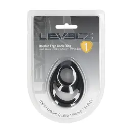 LEVELZ Double Ergo silikonski prsten za podršku crni, dvostruki anatomski sistem