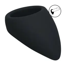 LEVELZ Teardrop crni silikonski prsten, ergonomski sistem za intimnu podršku