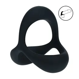 LEVELZ Tri-O Ergo Silicone Support Ring Black - Triple Structure Design
