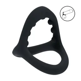 Levelz Tri-O crni silikonski trostruki prsten za podršku ergonomskog dizajna