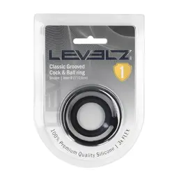 LEVELZ Dual Silicone Performance Ring Black - Grooved Anatomical Design