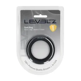 LEVELZ tečni silikonski prsten za potenciju L crni sa fleksibilnim i ergonomskim dizajnom