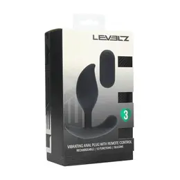LEVELZ crni analni čep od tečnog silikona sa daljinskim upravljačem, punjivi