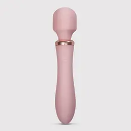 Crushious Jinx Dual Wand masažer od grejanog silikona u boji Rose Wine 21cm
