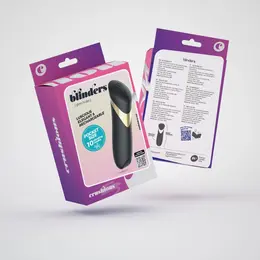 Crushious Blinders Rechargeable Mini Vibrating Device Black 10.2cm