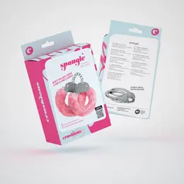 Crushious Spangle podesive metalne lisice sa roze plišanom postavom
