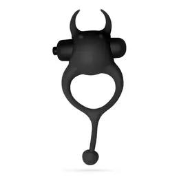 Crushious Daemon Vibrating Silicone Ring Black 12.5 cm Adjustable