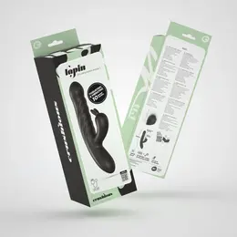 Crushious Lapin intimni vibrator zec sa potiskom crni 21.5cm USB