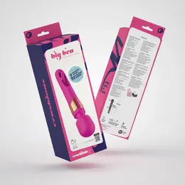 Crushious Big Ben Dual Wand Pink, svestrani silikonski masažer dužine 25,9 cm