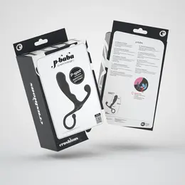 Crushious P-Baba Black ergonomski uređaj za masažu prostate, 15 cm