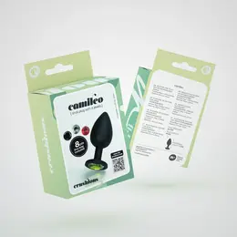 Crushious Camileo Black Medium analni čep od silikona sa 4 zamenljiva kristala