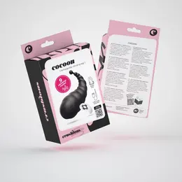 Crushious Cocoon Black bežični punjivi vibrirajući sistem, 8.5cm