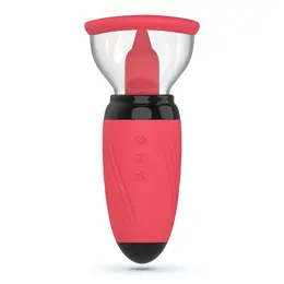 Crushious Scarlet intimni stimulator sa vakuumom i vibracijom, crveni, 14,6 cm