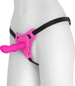 Crushious Snapper Pink Adjustable Strap-On Harness Silicone Set 12.5 cm